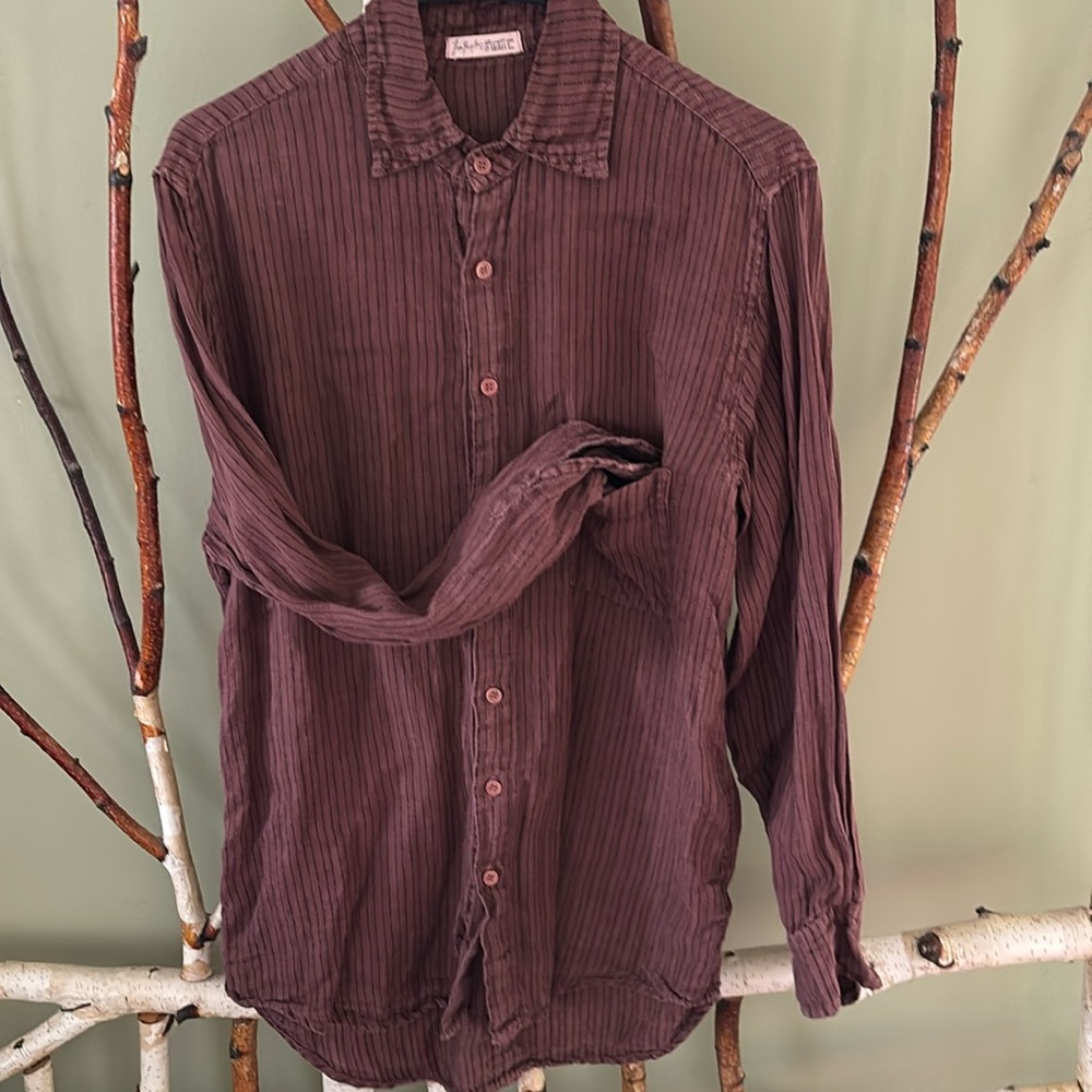 Free People CP shades linen men’s button down. - Picture 1 of 4